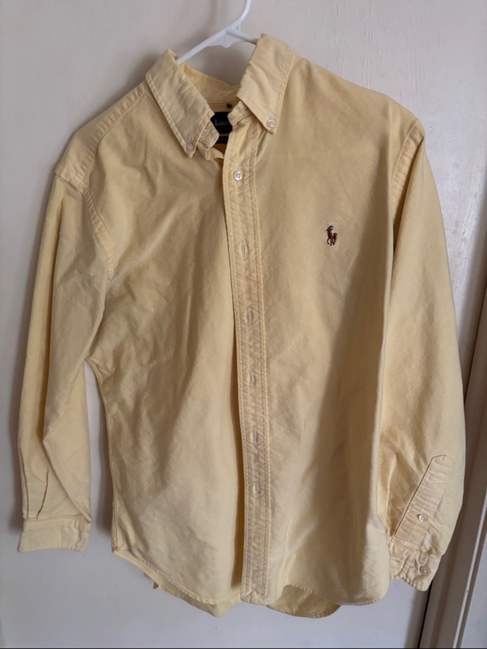 Polo by Ralph Lauren Pale Yellow Button-Down Oxford Shirt